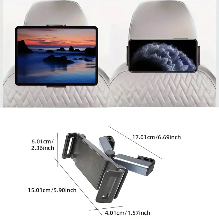 Araç Koltuk Arkası Tablet Tutucu, Telefon Tutucu, Tablet/telefon Tutucu, İpad Pro 12.9 Mini Air, Galaxy Tab A A7 S7, Switch, Surface, 4,7-12,9 İle Uyumlu