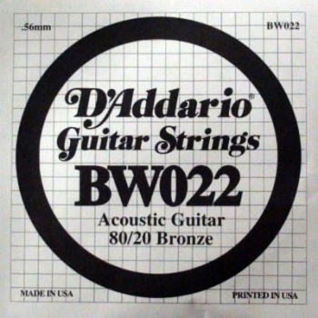 DAddario BW022 Akustik Gitar Tek Tel (G-Sol - 80/20 Bronze)