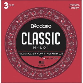 DAddario EJ27N-3D Classics Serisi Klasik Gitar Tel Seti (4/4 Ölçek - Normal Tension)