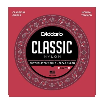 DAddario EJ27N Classics Serisi Klasik Gitar Tel Seti (4/4 Ölçek - Normal Tension - Gümüş Sarım)