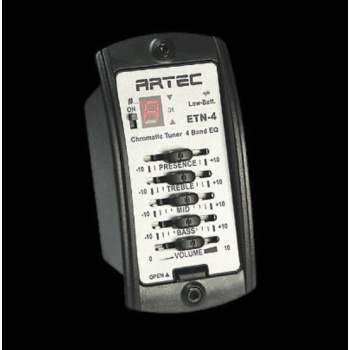 Artec ETN4 4 Bantlı Akustik Gitar Preamp ve Equalizer Sistemi (Aksesuar) | Dahili LCD Ekranlı Akort Cihazı (Tuner), Piezo Manyetik ve Net Ses Aktarımı