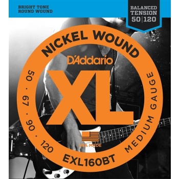 DAddario EXL160BT XL Nickel Serisi Bas Gitar Tel Seti (Medium - 50-120 - Balanced Tension)