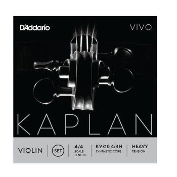 DAddario KV310H Kaplan Vivo 4/4 Tam Boy Keman Tel Seti - Heavy Tansiyon (Profesyonel) | Parlak ve Berrak Ton Karakteri, Sert Tansiyon ile Yüksek Ses Hacmi ve Üstün Yay Tepkisi