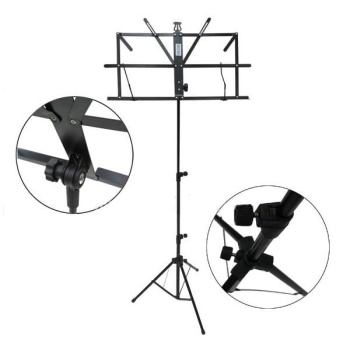 Cremonia MS110L Nota Sehpası | Kılıflı Katlanabilir Nota Sehpası - Siyah