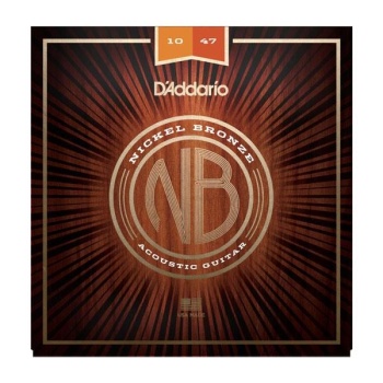 DAddario NB1047 Nickel Bronze Akustik Gitar Tel Seti - 10-47 Extra Light (Profesyonel) | Kaplanmamış Premium Alaşım, Gitarın Doğal Ahşap Tonunu Öne Çıkarır, Berrak ve Odaklanmış Ses