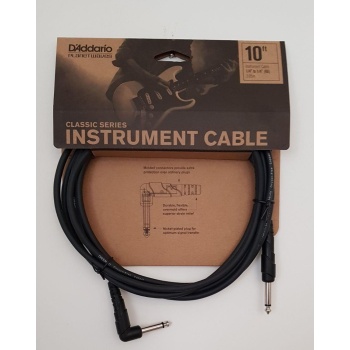 Planet Waves PWCGTRA10 Gitar Kablosu 10 Inch (Aksesuar - L Jak) | Sağ Açılı Konnektör, Oksijensiz Bakır İletken, Gürültü Korumalı Yapı