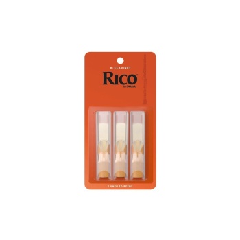 Rico RCA0330 Orange Box Bb Klarnet Kamışı No: 3.0 (Orta Seviye/Eğitim) - 3lü Paket | Standart Kesim, Kolay Çalım ve Dengeli Direnç