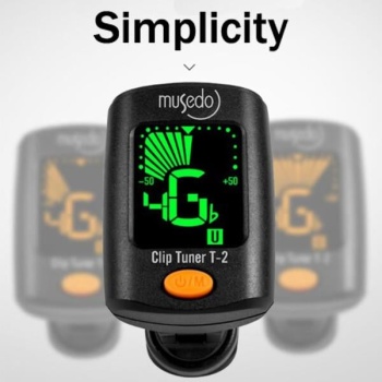 Cherub T-2 Dijital Akort Aleti | Klipsli Tuner - Mandal Tip / Siyah