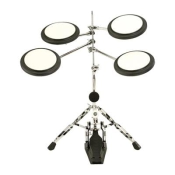 Maxtone TD504 Sehpalı Davul Çalışma Pedi Seti (Eğitici) | Yüksekliği Ayarlanabilir Sehpa Dahil, Komple Egzersiz İstasyonu, Baget Kontrolü ve Kas Hafızası İçin İdeal Set