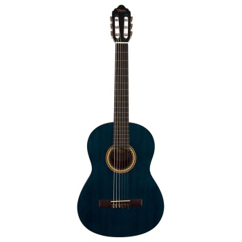 VALENCIA VC204TBU KLASİK GİTAR, 4/4, ŞEFFAF MAVİ MAT
