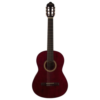 VALENCIA VC204TWR KLASİK GİTAR, 4/4, ŞEFFAF ŞARAP KIRMIZISI MAT