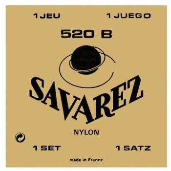 Savarez 520B Klasik Gitar Tel Seti - Traditional White (Low Tension) | Rectified (Düzeltilmiş) Naylon Tizler, Geleneksel Gümüş Sargı Baslar, Yumuşak Tansiyon ve Nostaljik Tını | Uyum: Düşük Tansiyon (Yumuşak)