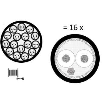 2934-00 Multicore Cable, 16-channels | Black 1mt