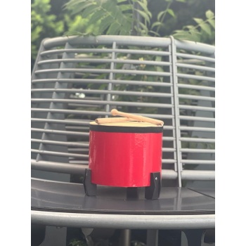 Yer Davulu 25 cm Çap 25 cm Boy  (Çubuklar Dahil)