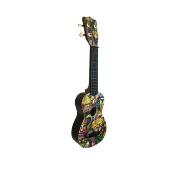 Soprano Ukulele Coconut Desenli Kapak