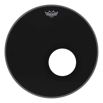 REMO POWERSTROKE® 3 EBONY® 18 İnç Siyah Delikli Bas Davul Derisi