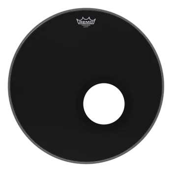 REMO POWERSTROKE® 3 EBONY® 20 İnç Siyah Delikli Bas Davul Derisi