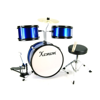 Xenon XND33BL Çocuk Bateri Seti (Mavi) | Dayanıklı Gövde, Gerçek Davul Hissi, Tam Set Kurulum