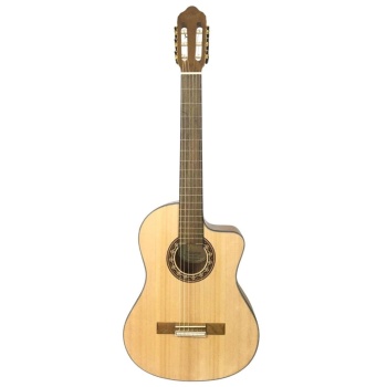 Valencia VC304CE Elektro Klasik Gitar Cutaway (Naturel) | Kesik Kasa - Ekolayzırlı - Mat Cila