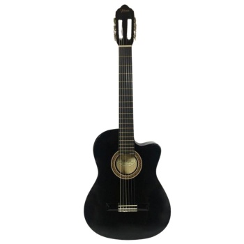 Valencia VC104TCVTBK Elektro Klasik Gitar 4/4 (Siyah) | Ekolayzırlı - Sap Çelikli - Sahneye Hazır