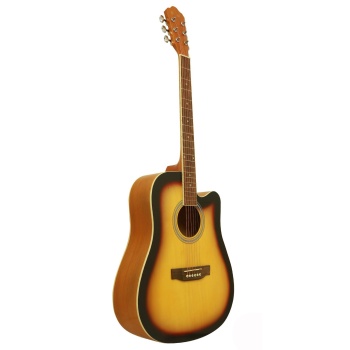 Segovia SGA41SB Akustik Gitar (Cutaway Sunburst) | Çok Yönlü Müzik Tarzlarına Uygun, Dinamik Ses Aralığı, Konforlu Sap