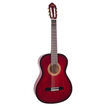 Valencia VC101TRDS Klasik Gitar 1/4 (Kırmızı) | Sap Çelikli - 4-6 Yaş İçin - Minik Boy