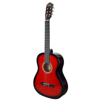 Segovia SGC1001RB Klasik Gitar (Kırmızı) | Canlı Renk Seçeneği, Başlangıç Seviyesi İçin İdeal, Dayanıklı Yapı