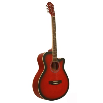 Segovia SGA40RB Akustik Gitar (Cutaway Kırmızı) | Enerjik Kırmızı Renk, Dengeli Akustik Performans, Dayanıklı Malzeme