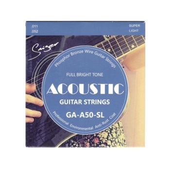 SMIGER GAA50 Akustik Gitar Teli Takımı | Dengeli Bas ve Tizler, Korozyona Karşı Dirençli, Uzun Süreli Parlaklık