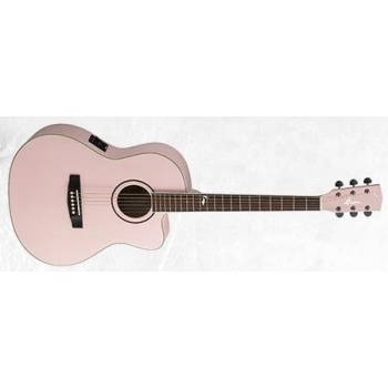 Cort JADE2F-PPM Elektro Akustik Gitar | Çantalı - Soluk Pembe Metalik