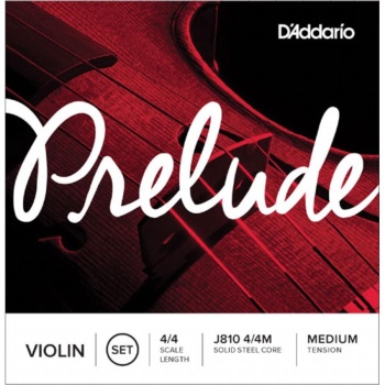 Daddario J810 Prelude 4/4 Tam Boy Keman Tel Seti (başlangıç/orta Seviye) | Masif Çelik Çekirdek, Medium Tansiyon, Stabil Akort Tutuşu Ve Öğrenciler İçin Yüksek Dayanıklılık
