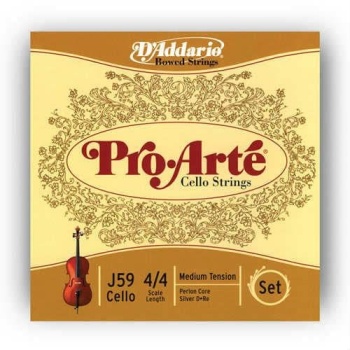 DAddario J59 4/4M Pro-Arte Çello Tel Seti (4/4 Ölçek - Medium Tension - Naylon Özlü)