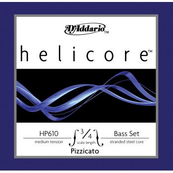 DAddario HP610 3/4M Helicore Kontrabas Tel Seti (3/4 Ölçek - Pizzicato - Medium Tension)