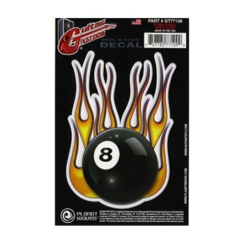 Planet Waves GT77109 Gitar Tattoo Flame 8 Ball Sticker | Kolay Uygulanır - İz Bırakmaz - Şık Tasarım