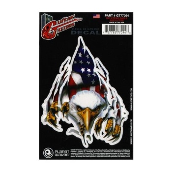 Planet Waves GT77094 Gitar Tattoo Rip N Tear Eagle Sticker | Kolay Uygulanır - İz Bırakmaz - Şık Tasarım