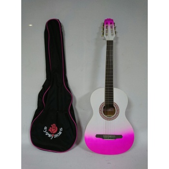 Valencia Gypsy Rose GRC1KPUB Klasik Gitar Seti (Mor) | 7/8 Boyut - İnce Sap - Kılıf ve Askı Dahil