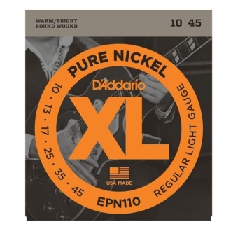 DAddario EPN110 XL Pure Nickel Serisi Elektro Gitar Tel Seti (Regular Light - 10-45 - Pure Nickel)