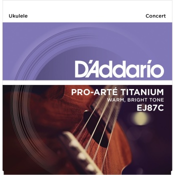 DAddario EJ87C EJ Serisi Ukulele Tel Seti (Concert - Titanyum)