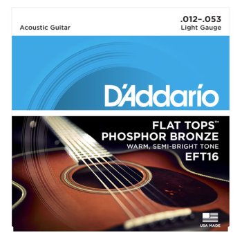 DAddario EFT16 Akustik Gitar Tel Seti (Regular Light - 12-53 - Phosphor Bronze)