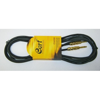 Cort CA530 BK Noisless Enstrüman Kablosu | Gürültüsüz Gitar Kablosu - 4.5m / Siyah