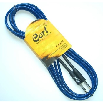 Cort CA525BL Noisless Enstrüman Kablosu | Gürültüsüz Gitar Kablosu - 5m / Şeffaf Mavi