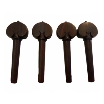 Picaldi 1233-H Kalp Model Rosewood Çello Kulak Seti | Lüks Kalp Tasarımı ile Çello İçin Dayanıklı ve Estetik Akort Burguları