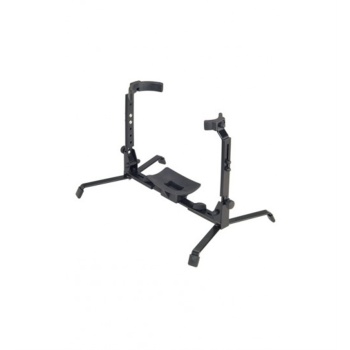 K&M 14941-000-55 Siyah Bariton Saksafon Sehpası | Ağır Enstrümanlar İçin Güçlendirilmiş Gövde ve Çizilmeyi Önleyen Yumuşak Destekler