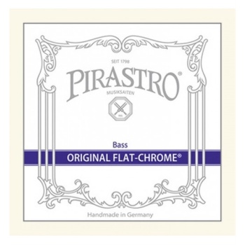Pirastro 347020 Original Flat-Chrome Orkestra Set Kontrabass Teli | Zengin Alt Frekanslar, Güçlü Projeksiyon, Orkestra Standardı