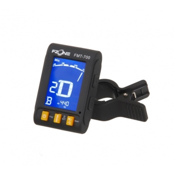 Fzone FMT700 Kromatik Klipsli Metrotuner | Enstrüman Başlığına Takılan Hassas Sensör Gürültülü Ortamlarda Kolay Akort