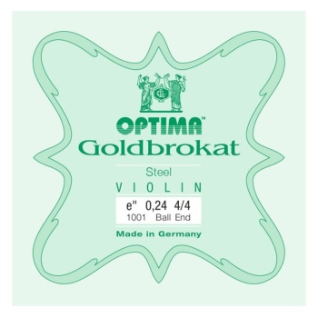 Optima 631525 Goldbrokat Keman Mi (E) Teli (0.26mm) | Efsanevi Goldbrokat Kalitesi Kristal Parlaklığında Tizler ve Hızlı Tepki Veren Yapı