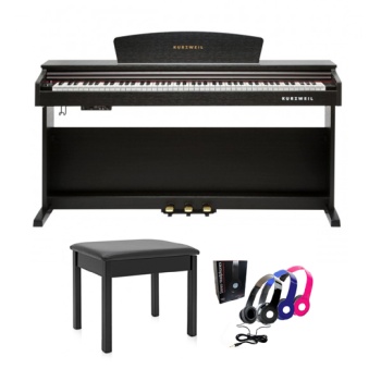 Kurzweil M90SR Dijital Piyano Seti (Gül Ağacı) | Tabure ve Kulaklık Dahil Tam Set Başlangıç ve Orta Seviye İçin En İyi Fiyat Performansı