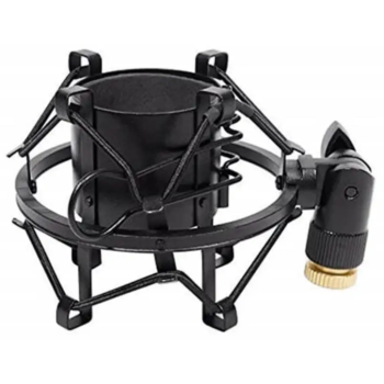 HBK M15 Mikrofon Shock Mount Tutucu | Metal Gövde Yapısı Titreşimleri ve Darbe Seslerini Engelleyen Elastik Askılı Stüdyo Aparatı