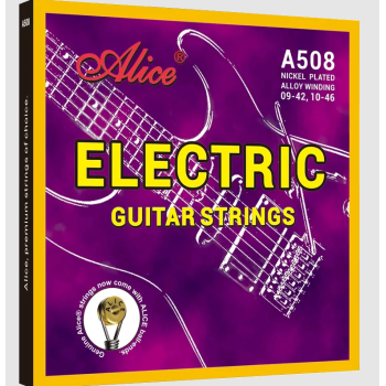 Alice A508-L Elektro Gitar Teli (10-46 Light) | Gelişmiş Manyetik Tepki Pürüzsüz Yüzey ve Uzun Süreli Akort Kararlılığı