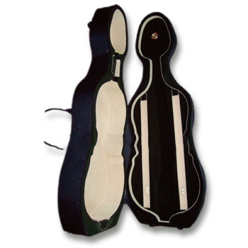 Picaldi CSC104A 4/4 Siyah Köpük Çello Kutusu | Ultra Hafif Sert Köpük Malzeme Darbe Emici İç Peluş ve Pratik Sırt Askıları